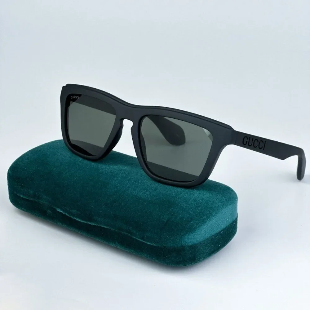 NEW Gucci GG1571S 001 Black Grey Women Square Sunglasses GG 1571S
